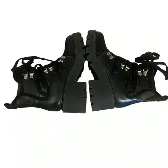 Zara Suede and Leather Moto Boots - Picture 3 of 7